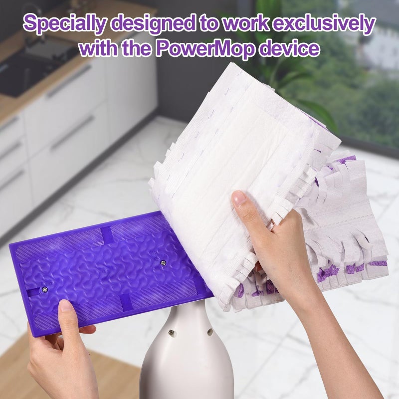 DXSAGVY Replacement Pad Refills Compatible with Swiffer Power Mop-Heavy Duty Wet Mopping Cloths,Muti-Surface Cleaning Solution for Hardwood & Tile Floors,11 Count - Image 2